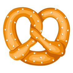 a pretzel with sprinkles on a white background