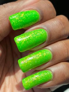 Green Jelly, Neon Nails, Nail Polishes, Iron Oxide, Sticker Collection, Made With Love, Jelly, With Love, Nail Polish