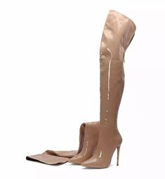 Step into Fall in style in these lovely thigh high boots True to size and very comfy Can be worn as casual or dressy Ships in two weeks Nude Thigh High Boots, Brown Thigh High Boots, Carvela Shoes, Thigh High Boots Flat, Leather Knee Boots, Thigh High Boots Heels, Thigh High Boots, Thigh High, Stiletto Heel