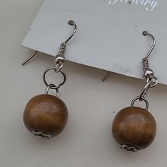 Natural Wood Bead Ball Drop French Hook Dangle Fashion Vacation Earrings. New, Still On The Card. New To Poshmark? Sign Up With Code Banannie0 To Get $10 Off Your First Order! Free Shipping If This Is Your First Purchase From Poshmark! Nickel-free Brown Beaded Dangle Earrings, Brown Dangling Round Beads Jewelry, Brown Nickel-free Dangle Beaded Earrings, Brown Jewelry With Dangling Round Beads, Nickel Free Brown Beaded Drop Earrings, Nickel-free Brown Beaded Drop Earrings, Nickel-free Brown Drop Beaded Earrings, Brown Earrings With Dangling Round Beads, Brown Dangling Beads Earrings For Gift