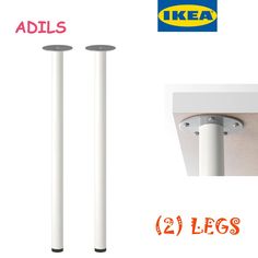 two legs are shown next to each other in front of an advertisement for ikea