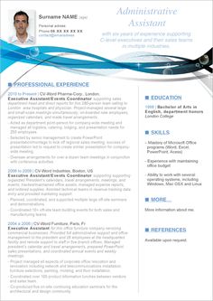 a professional resume template with blue waves