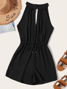 Tank Romper, Black Romper, Outfits Casuales, Cute Casual Outfits