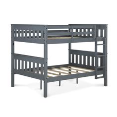 Dorel Living Moon Full-Over-Full Wood Bunk Bed with USB Port Bed Inspired, Wood Bunk Bed, Mission Style Furniture, Full Bunk Bed, Wood Bunk Beds, Full Size Mattress, Sleeping Room, Shared Bedroom, Full Bunk Beds