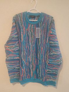 Mens Authentic Coogi Pull Over Sweater, Size L, New With Tags Exact item in photos is what buyer will receive Funky Sweaters, Coogi Sweater, Pull Over Sweater, Stick And Poke, Grandpa Sweater, Boys Haircuts, Fit Check, Colorful Fashion, Men Fashion