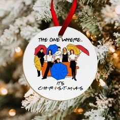 the one where its christmas ornament hanging on a tree