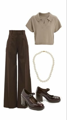 Brown Fits, My Fashion Style, Aesthetic Outfits, School Outfits, My Fashion, Cargo Pants, Don't Forget, Polyvore Image, Polyvore