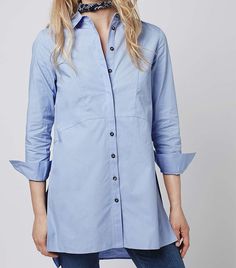 How to Make Your Standard Button-Down Look High-End | Who What Wear Poplin Shirt, Long A Line, Shirt Outfit, Button Downs, Top Shirt, Topshop, Shirt Dress, Thing 1