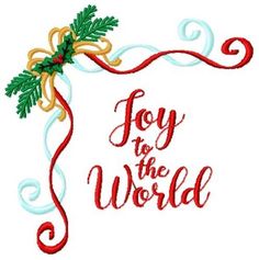 joy to the world embroidery design