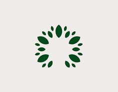 a green leaf logo on a white background