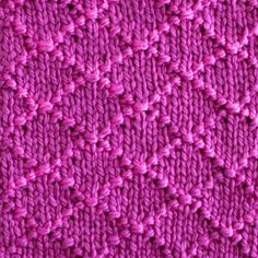 Hand-made single knitted blanket or scarf; Blanket: 65 inches long, 65 inches wide, half an inch thick; Scarf: 30 inches long, 5 inches wide, half an inch thick. Number 4 medium, 100% acrylic yarn. | Diamond Brocade Stitch Diamond Knitting Pattern Chart, Knit Diamond Pattern, Diamond Knitting Pattern, Beginner Stitches, Knit Tutorial, Irish Moss Stitch, Round Knitting, Rib Stitch Knitting, Knit Afghan