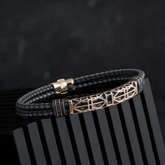 Men's Gold Bracelet 14k Solid Gold Bracelet for Men Rose - Etsy Luxury Jubilee Bracelet Wristband For Gift, Luxury Diamond Bracelet For Anniversary, Elegant Engraved Leather Bracelet For Formal Occasions, Formal Black Engraved Bracelet, Formal Black Engraved Bracelets, Luxury Gold Anniversary Bracelet For Men, Modern Engraved Rose Gold Bracelets, Luxury Adjustable Braided Bracelet For Formal Occasions, Formal Engraved Black Bracelet