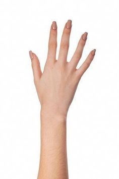 a woman's hand with two fingers extended