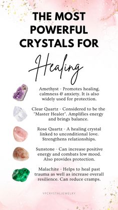 Discover the healing energies of natural crystals that you can use daily. Chakra Stones Healing Crystals, Crystal Business, Most Powerful Crystals, Personal Philosophy, Crystals For Healing, Healthy Healing, Powerful Crystals, Health Chart