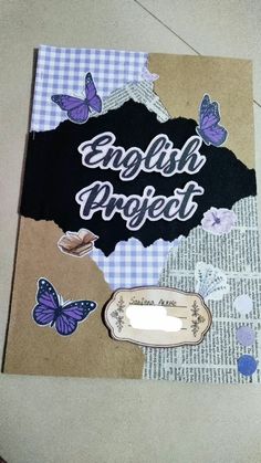 English Project Front Page, English Project File, English Project Front Page Ideas, Project Front Page Ideas, Front Page Ideas, Cover Page Design, Cover Page For Project