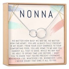 Nonna Necklace Nonna Gifts, Last Minute Gift Ideas, Dear Ava, You Are Home, Chain Extenders, Stamped Jewelry, Last Minute Gifts, Gold Plated Chains, Jewelry Pouch