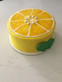 there is a cake that looks like an orange