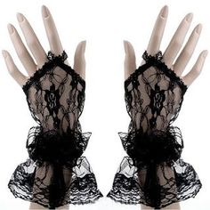 Black Lace Gloves, Gothic Stuff, Wrist Gloves, Elegant Gloves, Awesome Sauce, Wedding Gloves, Lace Gloves, Fingerless Mittens, Wardrobe Inspiration