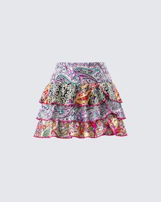 Raisa Paisley Tiered Micro Mini Skirt – FINESSE Micro Mini Skirt, Weave Fabric, Stay Wild, Micro Mini, New Fashion Trends, Plain Weave, Fit & Flare, Woven Fabric, Mini Skirt