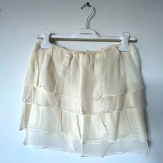 Perfect Condition Piece By The Afamed Designer Nina Ricci. New With Tags 100% Silk Summer Silk Skirt In Cream, Cream Silk Skirt For Summer, Spring Cream Silk Skirt, Silk Skirt, Fashion Inspo Outfits, Womens Skirt, Color White, Fashion Inspo, Size 2