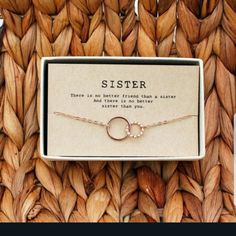 Very Nice Sister Necklace In Gold. Necklace Has An Extension On The Clasp. The Wording On The Card Is Beautiful. Perfect As A Gift. Nwt Sisters Necklace, Daughter Bracelet, Grandmother Necklace, Sister Birthday Gift, Mother Daughter Jewelry, Interlocking Circle Necklace, Mother Daughter Bracelets, Grandma Necklace, Gifts For Grandma