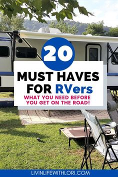 a sign that says 20 must haves for rvers