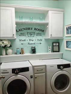 the laundry room is clean and ready for us to use