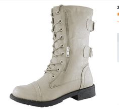 The stylish and powerfully designed combat bot model offers a unique usage value with its zippered closure method. Its lace-up structure is used to create a classic vintage look. The long structure of the boots shows high performance to maintain the body. Designed by 4COLORDRESS Chef Shoes, Military Combat Boots, Womens Low Heels, Pu Boots, Winter Heels, Military Combat, Bow Shoes, Military Boots, Beige Shoes