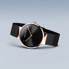 Classic, puristic, and yet exciting. Perfect style combined with contemporary minimalism. Inspired by Danish design, the CLASSIC COLLECTION represents a unique timepiece, perfectly highlighting your daily style.  The polished rose gold colored stainless steel case, made of pure, high quality, medical-grade stainless steel (316L), in combination with the black colored modern milanese strap, provides the classic BERING look. The fine workmanship of the milanese strap gives the watch a refined, alm Ceramic Brush, Mombasa, Rose Gold Case, Free Bracelet, Watches Unique, Classic Watches, Daily Style, Perfect Style, Style Classique