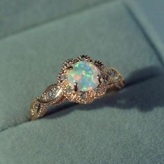 Gorgeous 14K Solid Gold Ring Rare Beautiful Fire Opal Diamond - Glitzy  Ringz Wedding Jewelry For Bride, Wedding Promises, Solid Gold Ring, Luxury Rings, Rose Gold Engagement