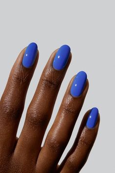 Subtle Energy, Blue Gel Nails, Bright Nails, Blue Nail, Round Nails, Fabulous Nails, Dream Nails, Chic Nails