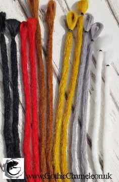 Made to Order Ideal for adding a highlight or streak of colour to your own hair. The price shown is for 10 single SE Dreads Please select the colour you require from the drop down list Made from Kanekalon fibre High Heat Resistant Hand Made Measures between 18 & 20 inches long. Approx. 9 to 10mm thick. If you require more than I have in stock please contact me. Want different colours? you can have any colour combination you like see last colour chart above (zoom in for a better view), contact me Double Ended Crochet, Boar Brush, Black Dreads, Crochet Dreads, Grey Roots, Always Cold, Colour Chart, Purple Ombre, Colour Combination