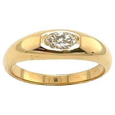 New made by Jewellery Cave 18ct yellow gold single stone ring, set with oval 0.30ct G/VS natural diamond. The ring is a perfect complement to any ensemble and can be worn on any occasion. Total Diamond Weight: 0.30ct Total Weight: 5.2g Ring Size: M Width of Band: 2.2mm Width of Head: 5.3mm Length of Head: 14.8mm SMS8845 Single Stone Ring, Yellow Gold Diamond Ring, Diamond Ring Settings, Single Stone, Oval Diamond, Signet Ring, Stone Ring, Ring Set, Ring Sets