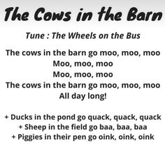 the cows in the barn poem