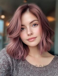 32 Stunning Chocolate Mauve Hair Ideas 2024 Including Color Dark Formulas Balayage with Highlights Mauve Hair Color Balayage, Rose Pink Short Hair, Mauve Blonde Hair, Brown Lilac Hair, Purple Balayage Blonde, Balayage Hair Pink, Chocolate Mauve Hair Color, Highlight Short Hair, Mauve Balayage