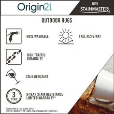 the instructions for how to use an outdoor rug