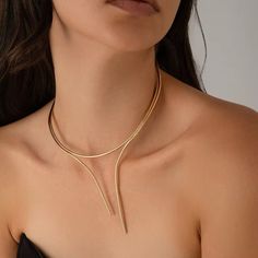 Minimalist Vivid Layers V-Shaped Choker Necklace necklaces LUNARITY GARAGE Gold Luxury Minimalist Choker Necklace, Minimalist Y-shape Clavicle Chain Necklace, Minimalist Party Choker With Adjustable Chain, Minimalist Party Choker Jewelry, Minimalist Party Choker Chain Necklace, Minimalist Party Choker, Minimalist Gold Choker For Party, Gold Minimalist Choker For Party, Minimalist Metal Choker Jewelry