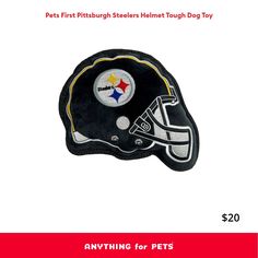 a football helmet with the pittsburgh logo on it