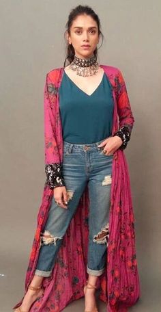 Western Clothes For Women, Indo Western Outfits, Floral Cape, Bridal Anklet, Western Dresses For Women, Western Clothes, Kurta Style