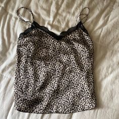 New With Tags Abercrombie & Fitch Tank With Lace Trim On Top Leopard Print Cami Top For Spring, Chic Leopard Print Cami Top, Print Tank, Cheetah Print, Abercrombie Fitch, Lace Trim, Tank Top, Womens Tops, Trim