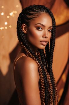 Long Cornrows Braids, Latest Braids Hairstyles, Stylish Cornrows, Big Cornrows Hairstyles, Latest Braids, Plaited Hairstyles, Cornrow Designs, Vibrant Portrait, Halo Braids