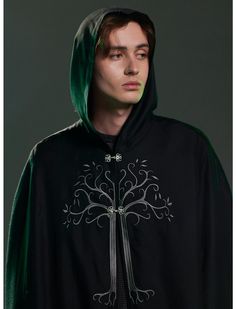 The Lord Of The Rings Aragorn Tree Of Gondor Hooded Cape Lord Of The Rings Aragorn, Tree Of Gondor, Minas Tirith, Hooded Cape, Girls Outerwear, The Lord Of The Rings, Epic Journey, Aragon, Inspired Outfits