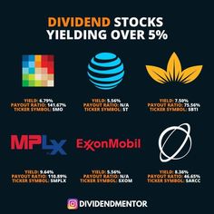 the divider stocks yielding over 5 % per share, and other stock options