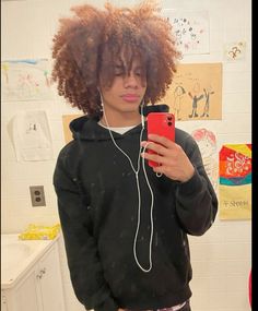 Curlyheads Boys, Ginger Curly Hair, Afro Hair Dye, Studs With Dreads, Freeform Dreads, 3c 4a Hair, Boys Colored Hair, Fade Haircut Styles, Curly Hair Care Routine