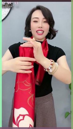 In this #ytshorts #tutorial Easy Silk Scarf Tie Methods | How to tie a scarf? P3240123 around the neck #shorts #scarf #scarfwearing #scarffashion #scarftie -... Square Scarves How To Wear, How To Tie A Scarf Like A Tie, Tie Large Square Scarf, How To Tie A Scarf Around Your Neck Tutorials, Long Narrow Scarf Tying, How To Make A Flower With A Scarf, Silk Scarf How To Tie, Neck Scarf Tying Tutorials, How To Wear Neck Scarf