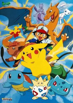 pokemon movie poster with all the characters