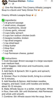 an image of a recipe on the app