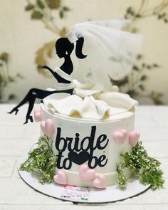 a bride to be cake on a plate