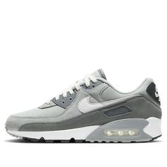 Nike Air Max 90 Premium 'Light Smoke Grey' DA1641-001 (SNKR/Unisex) Air Max 90 Premium, Orange Camo, Nike Models, Marathon Running Shoes, Mens Nike Air, Grey Sneakers, Marathon Running, Air Max Plus, Looks Chic