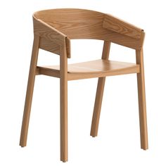 a wooden chair on a white background with no one in it's place to sit